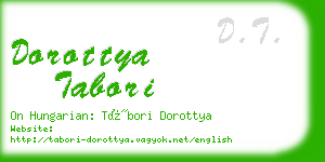dorottya tabori business card